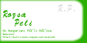 rozsa peli business card